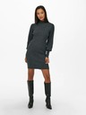 ONLY Tmavě šedé žebrované svetrové šaty ONLY Katia