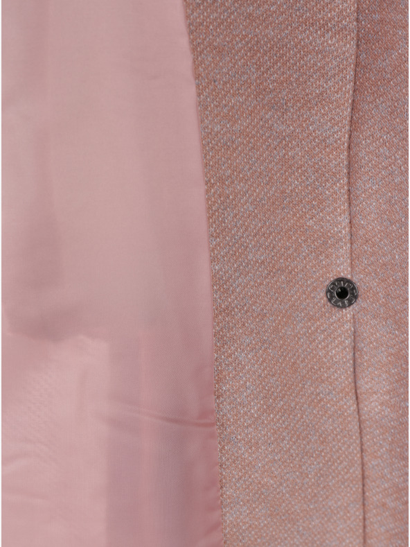 ONLY Starorůžový dámský žíhaný lehký kabát s kapucí ONLY Sedona