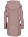 ONLY Starorůžový dámský žíhaný lehký kabát s kapucí ONLY Sedona