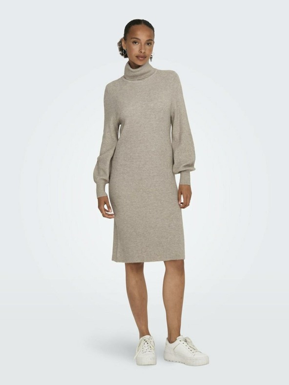 ONLY Béžové dámské svetrové šaty ONLY Sasha