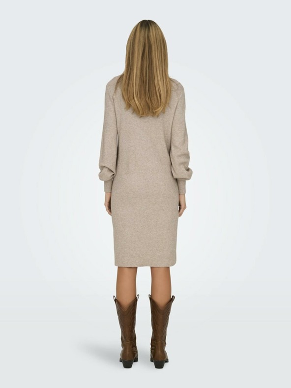 ONLY Béžové dámské svetrové šaty ONLY Katia