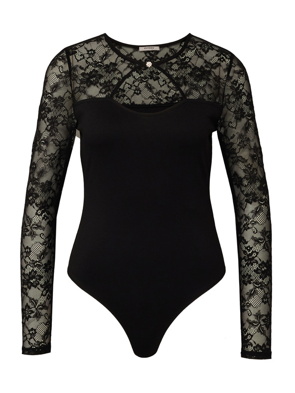 Orsay Černé dámské body s dlouhým rukávem ORSAY