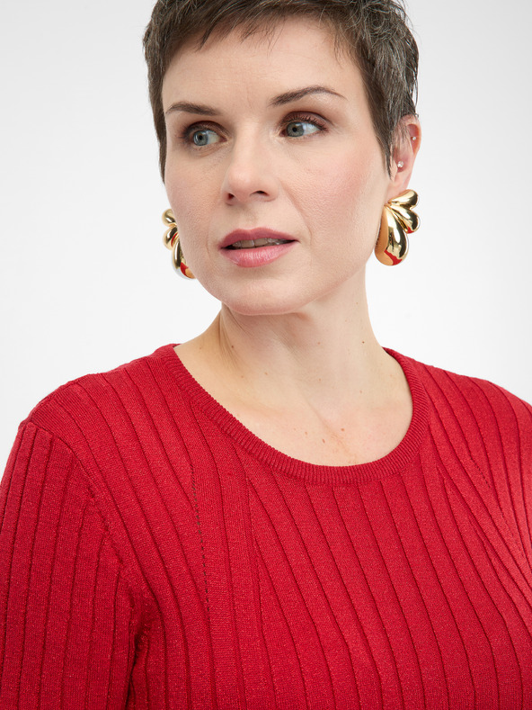 Orsay Červené dámské midi šaty ORSAY