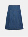 Marks & Spencer Džínová midi sukně s ozdobnými švy Marks & Spencer námořnická modrá