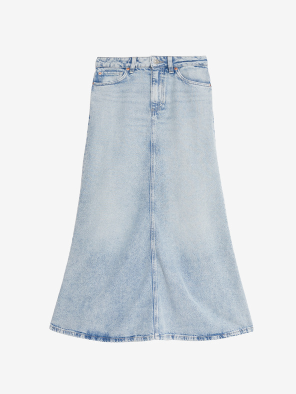 Marks & Spencer Džínová maxi sukně áčkového střihu Marks & Spencer námořnická modrá