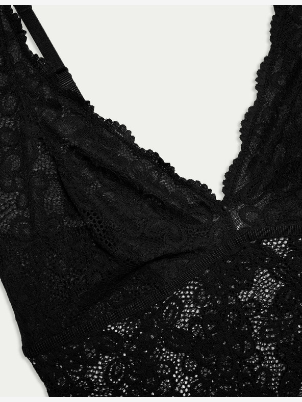 Marks & Spencer Krajkové body Cleo bez kostic Marks & Spencer černá