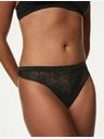 Marks & Spencer Tanga Body Soft™ s krajkou, sada 3 ks Marks & Spencer černá