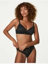 Marks & Spencer Tanga Body Soft™ s krajkou, sada 3 ks Marks & Spencer černá