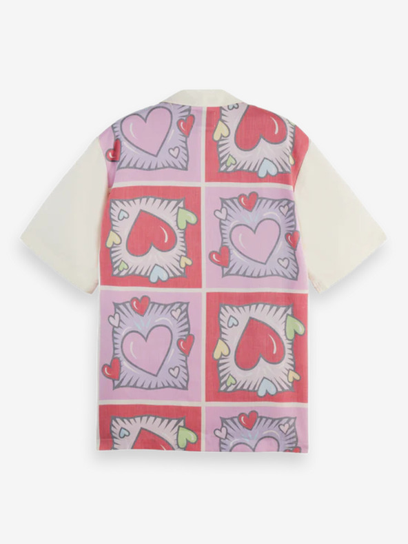 Scotch & Soda Červeno-krémová dámská vzorovaná košile Scotch & Soda