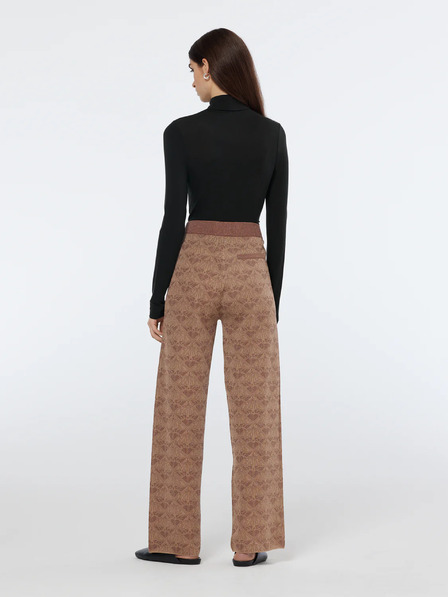 Scotch & Soda Hnědé dámské vzorované pletené kalhoty Scotch & Soda