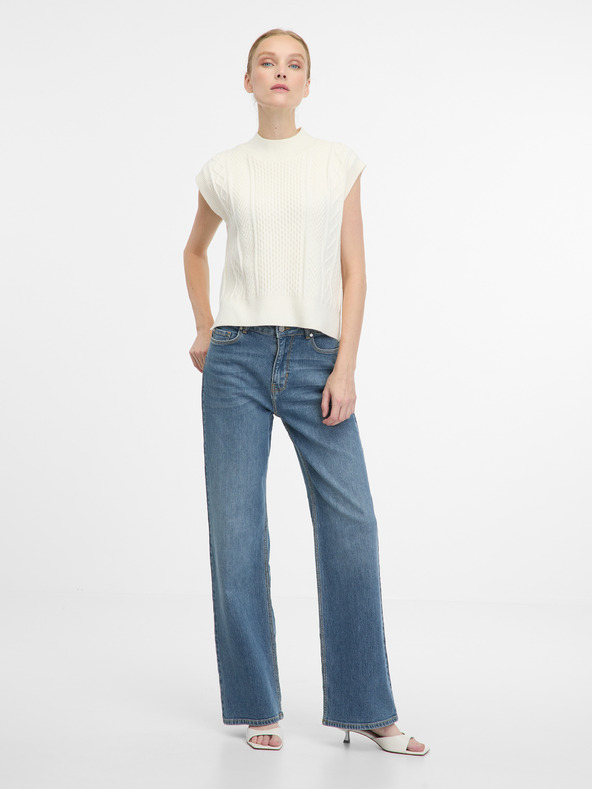 Orsay Modré dámské wide leg džíny ORSAY