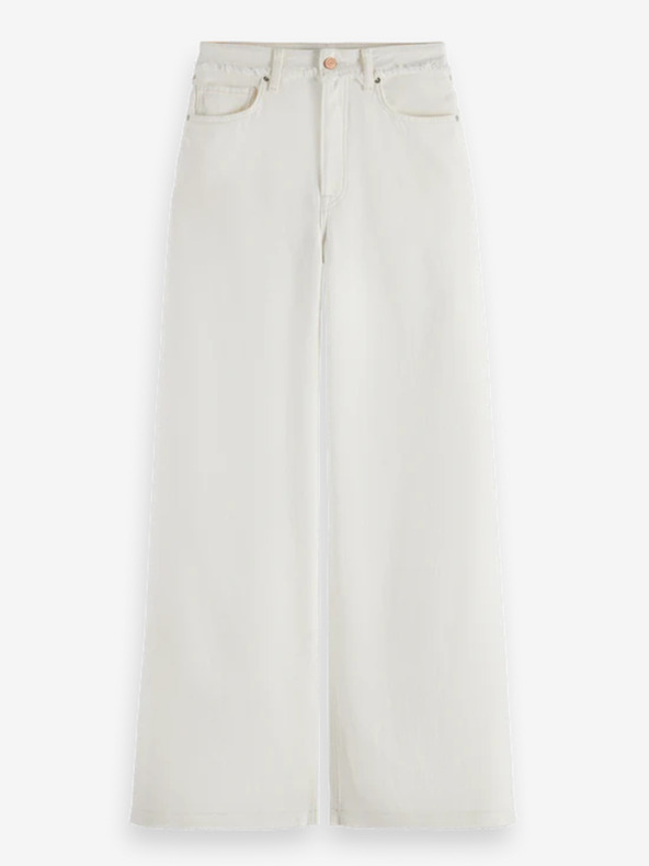 Scotch & Soda Bílé dámské široké džíny Scotch & Soda