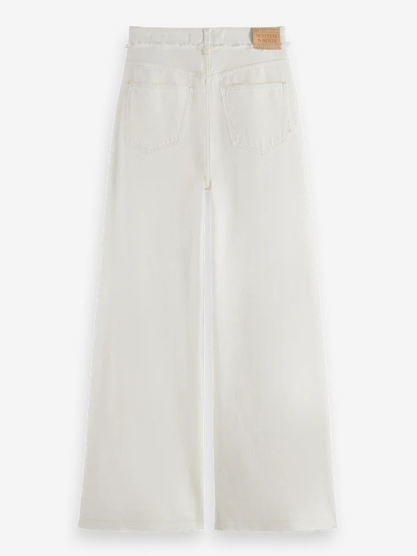 Scotch & Soda Bílé dámské široké džíny Scotch & Soda