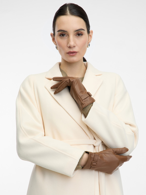 Orsay Hnědé dámské rukavice ORSAY