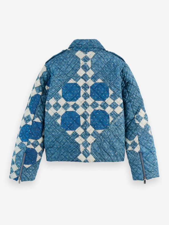 Scotch & Soda Modrá dámská vzorovaná bunda Scotch & Soda