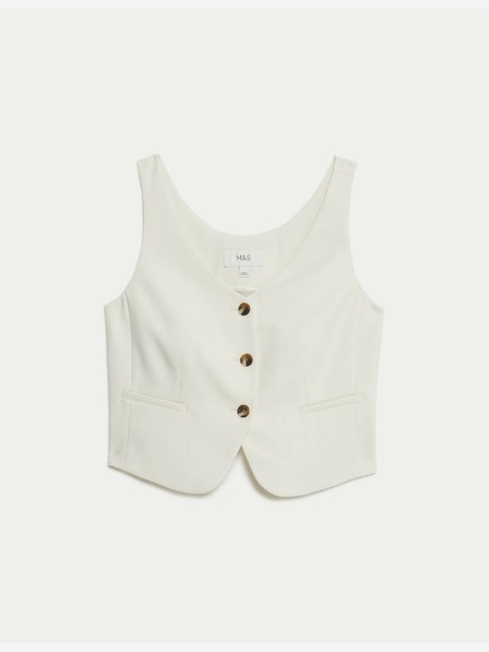 Marks & Spencer Vesta mírně projmutého střihu Marks & Spencer smetanová