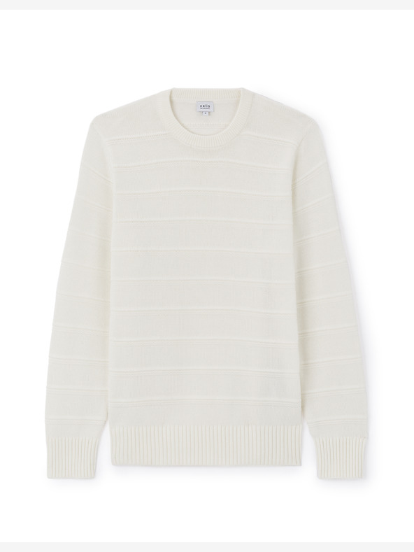 Celio Krémový pánský svetr Celio Leaaron