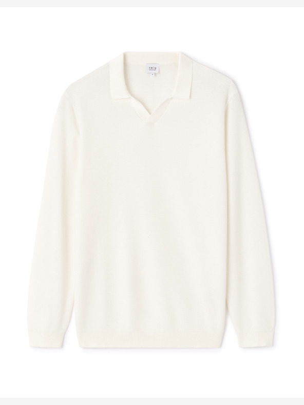 Celio Krémový pánský svetr Celio Lebirequin