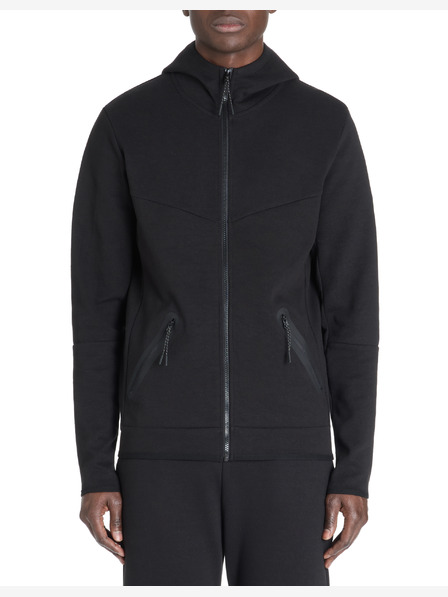 Celio Černá pánská mikina na zip s kapucí Celio Lenewyoke