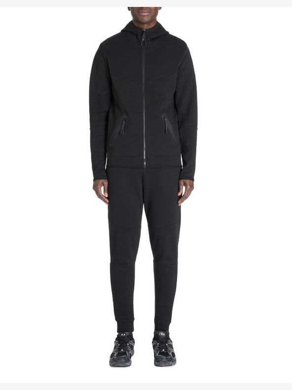 Celio Černá pánská mikina na zip s kapucí Celio Lenewyoke