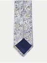 Marks & Spencer Květovaná kravata ze 100% hedvábí Marks & Spencer modrá