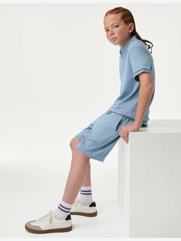 Marks & Spencer Outfit topu a spodního dílu s vysokým podílem bavlny (6–16 let) Marks & Spencer modrá