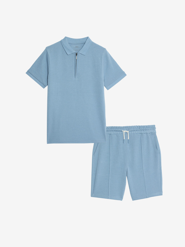 Marks & Spencer Outfit topu a spodního dílu s vysokým podílem bavlny (6–16 let) Marks & Spencer modrá