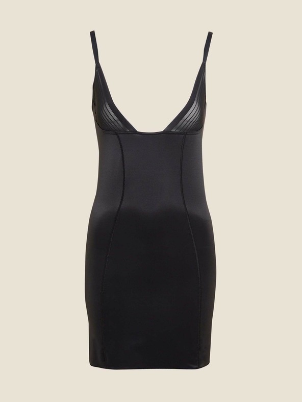 Marks & Spencer Zpevňující a tvarující průsvitné kombiné bez všité podprsenky Marks & Spencer černá