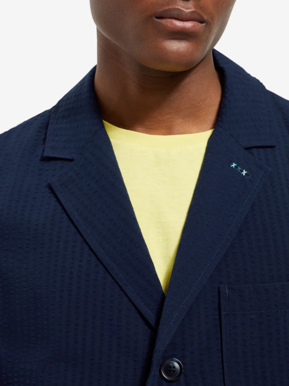 Scotch & Soda Tmavě modré pánské sako Scotch & Soda Unconstructed