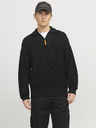 Jack & Jones Černý pánský svetr se zipem Jack & Jones Outdoor