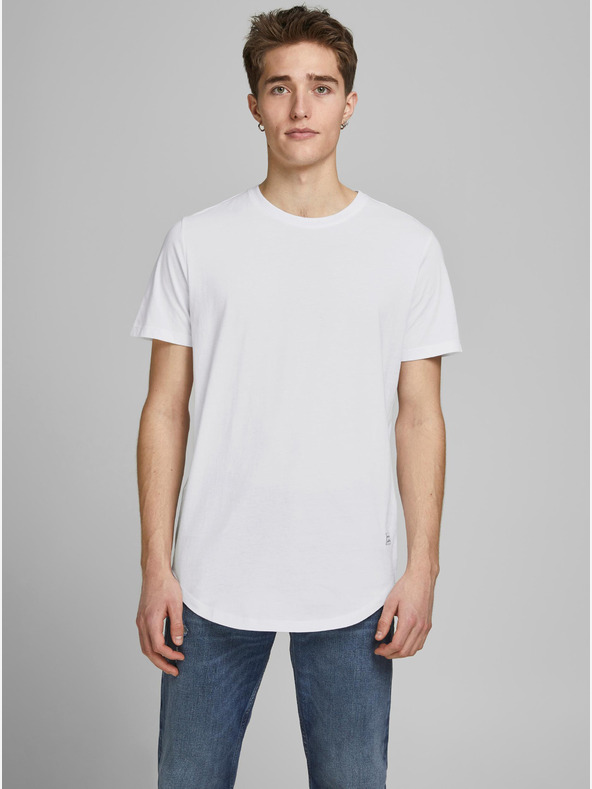 Jack & Jones Bílé pánské basic tričko Jack & Jones