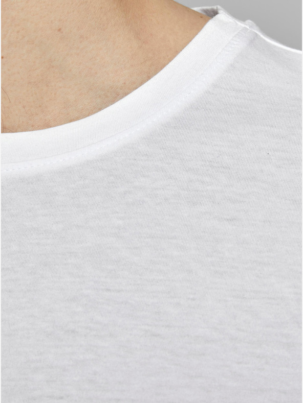 Jack & Jones Bílé pánské basic tričko Jack & Jones