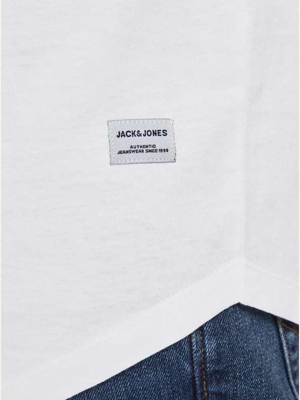 Jack & Jones Bílé pánské basic tričko Jack & Jones
