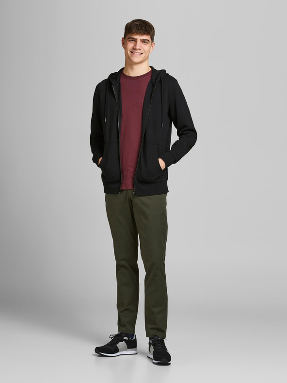 Jack & Jones Černá basic mikina s kapucí Jack & Jones