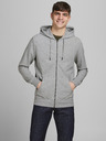 Jack & Jones Světle šedá basic mikina s kapucí Jack & Jones