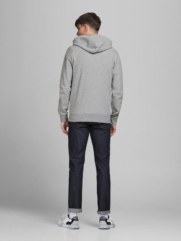 Jack & Jones Světle šedá basic mikina s kapucí Jack & Jones