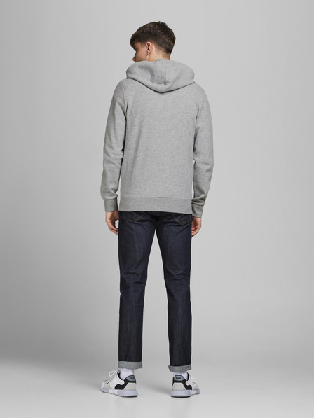 Jack & Jones Světle šedá basic mikina s kapucí Jack & Jones