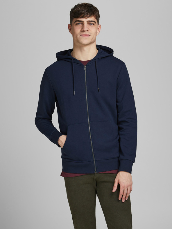 Jack & Jones Tmavě modrá basic mikina s kapucí Jack & Jones