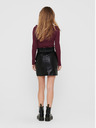 ONLY Černá dámská koženková mini sukně ONLY Maiya