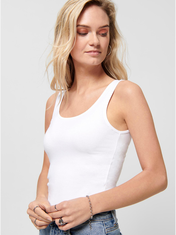 ONLY Bílé dámské basic tílko ONLY Live Love