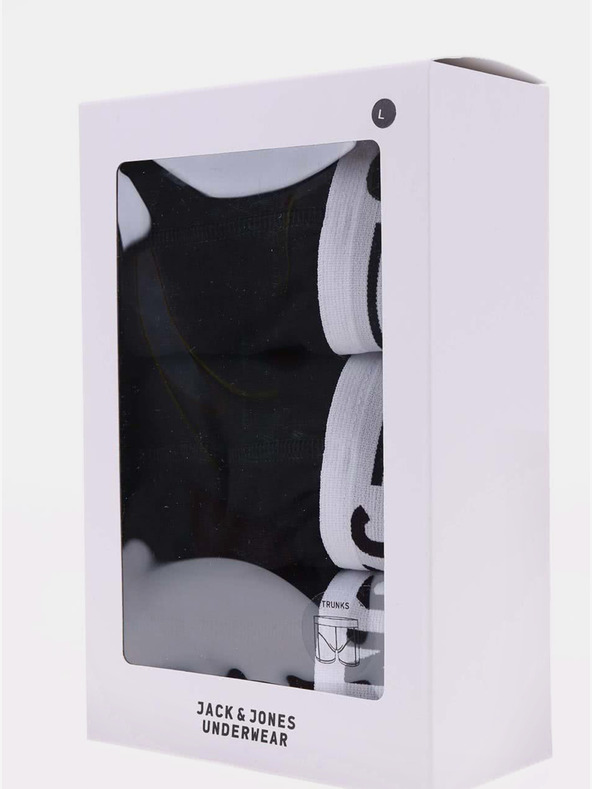 Jack & Jones Sada tří pánských boxerek v černé barvě Jack & Jones Sense