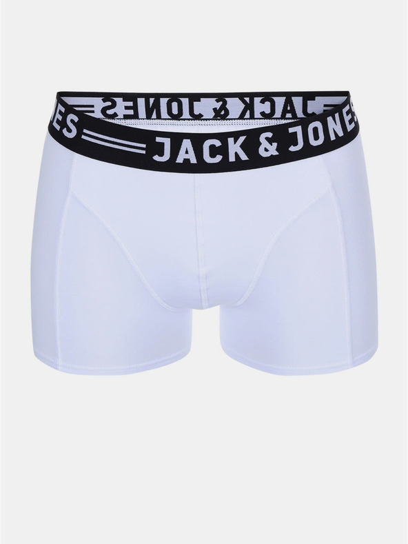 Jack & Jones Sada tří pánských boxerek v bílé, černé a šedé barvě Jack & Jones Sense