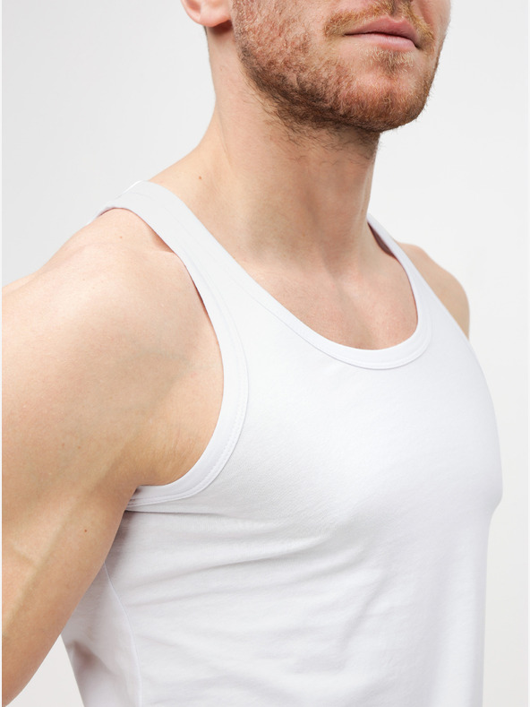 Jack & Jones Bílé pánské basic tílko Jack & Jones