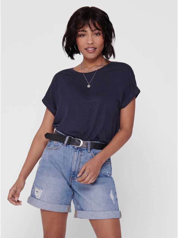 ONLY Modré volné tričko ONLY Moster