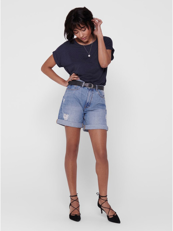 ONLY Modré volné tričko ONLY Moster