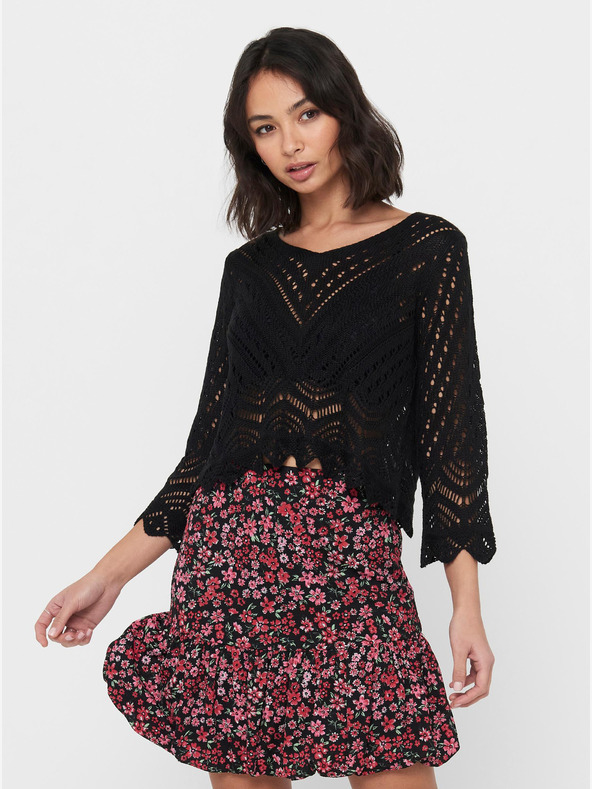 Jacqueline de Yong Černý krátký svetr JDY-New Sun