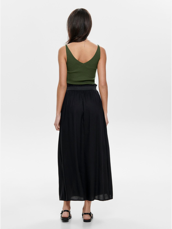 Jacqueline de Yong Tmavě zelené žebrované tílko JDY Nanna