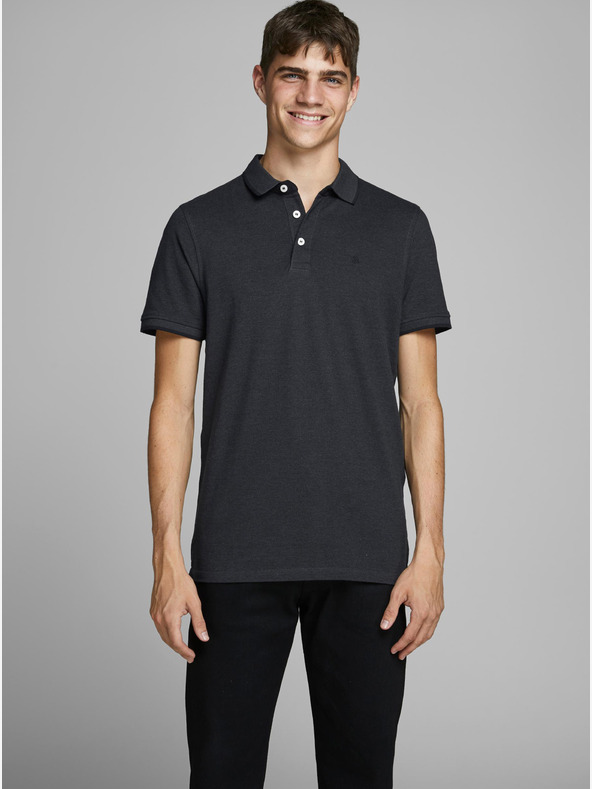 Jack & Jones Tmavě šedé polo tričko Jack & Jones Paulos