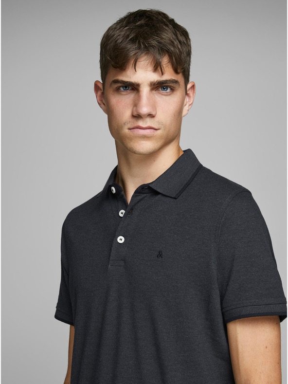 Jack & Jones Tmavě šedé polo tričko Jack & Jones Paulos