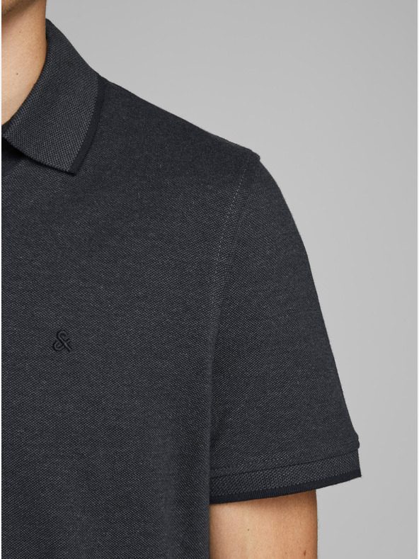 Jack & Jones Tmavě šedé polo tričko Jack & Jones Paulos